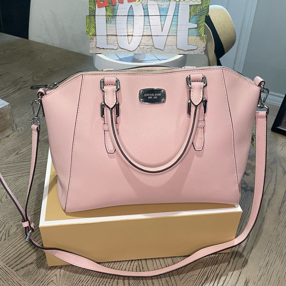 Michael Kors Pink Handbag & Crossbody Strap